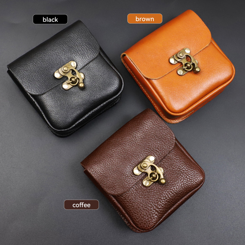 Key Holder Leather Pouch - Miękka skórzana saszetka biodrowa z miękkiej