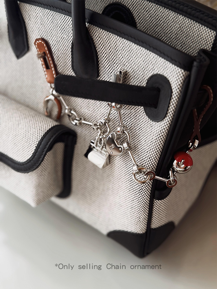 Luxury Bags With Silver Hardware - Luksusowy metalowy brelok do torebki z