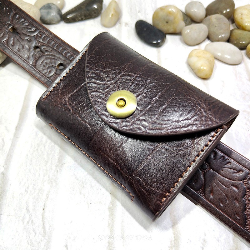 Key Holder Leather Pouch - Blongk Mini torebka cienki pasek opakowanie