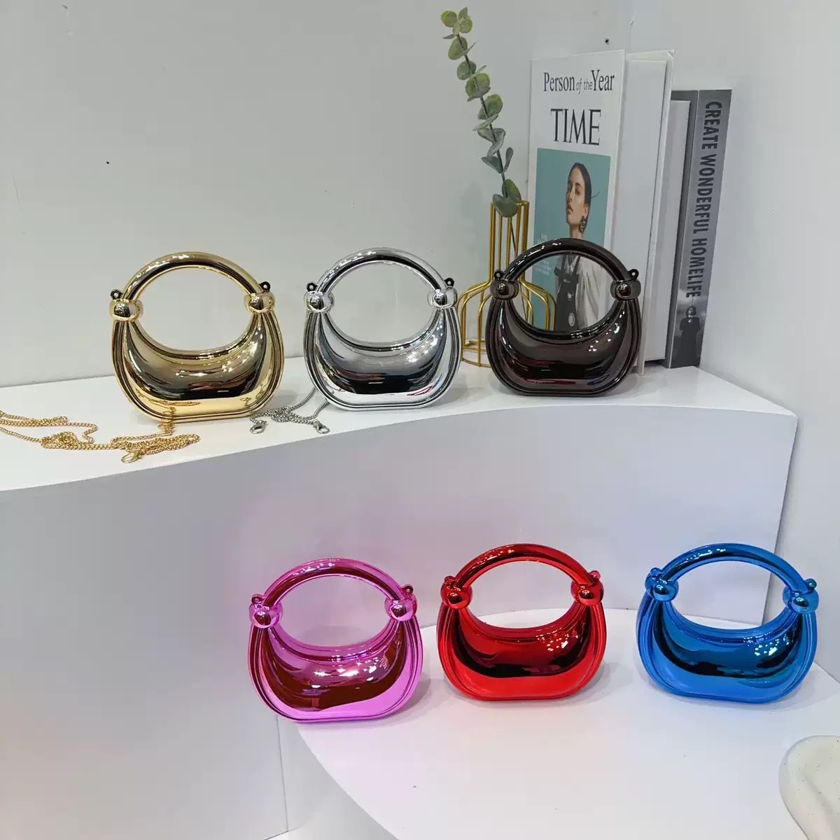Luxury Bags Design - Mini złota torebka wieczorowa torebki i