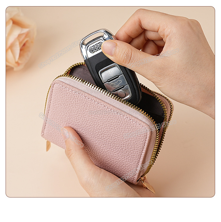 Krótki portfel damski z królic – Key Holder Leather Pouch recenzja i cena